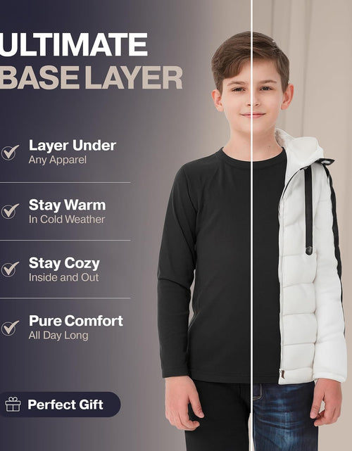 Load image into Gallery viewer, Thermal Underwear for Kids, Boys Thermal Underwear Set | Kids Base Layers for Skiing | Long Johns for Boys Kids
