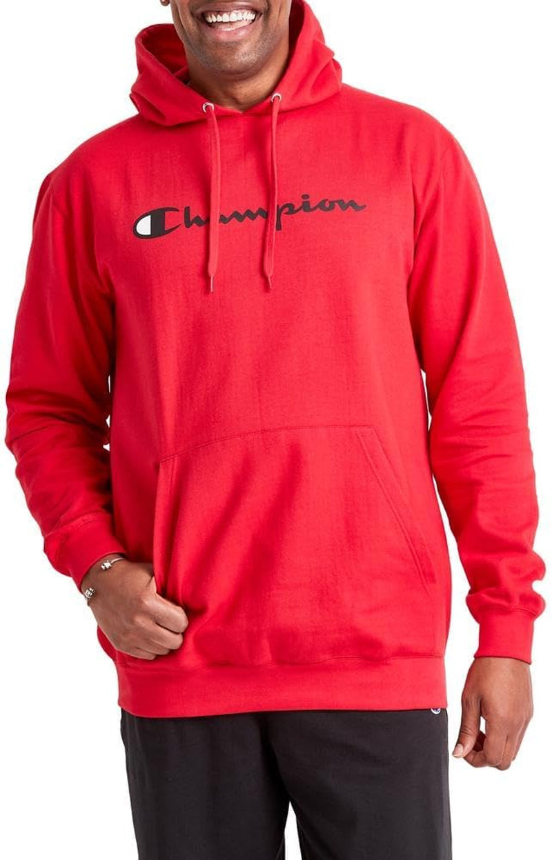 Men'S Hoodie, Powerblend, Fleece Men'S Hoodie, Comfortable Men'S Sweatshirt, Script Logo (Reg. or Big & Tall)