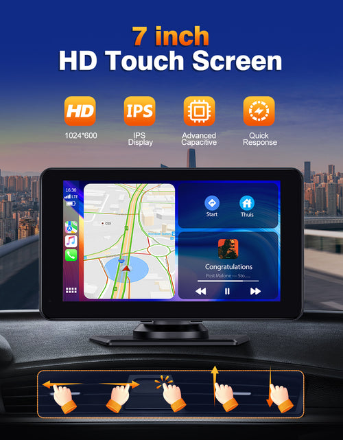 Load image into Gallery viewer, 6.86 Inch Touch Carplay Screen Car Stereo for Vehicle Wireless Carplay&amp;Android Auoto with Backup Camera, Mirror Link, FM, Bluetooth, GPS
