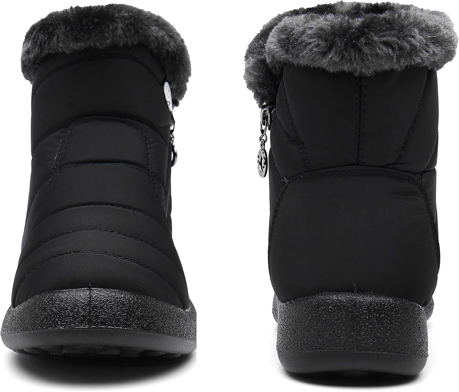 Womens Warm Fur Lined Winter Snow Boots Waterproof Ankle Boots Outdoor Booties Comfortable Shoes for Women