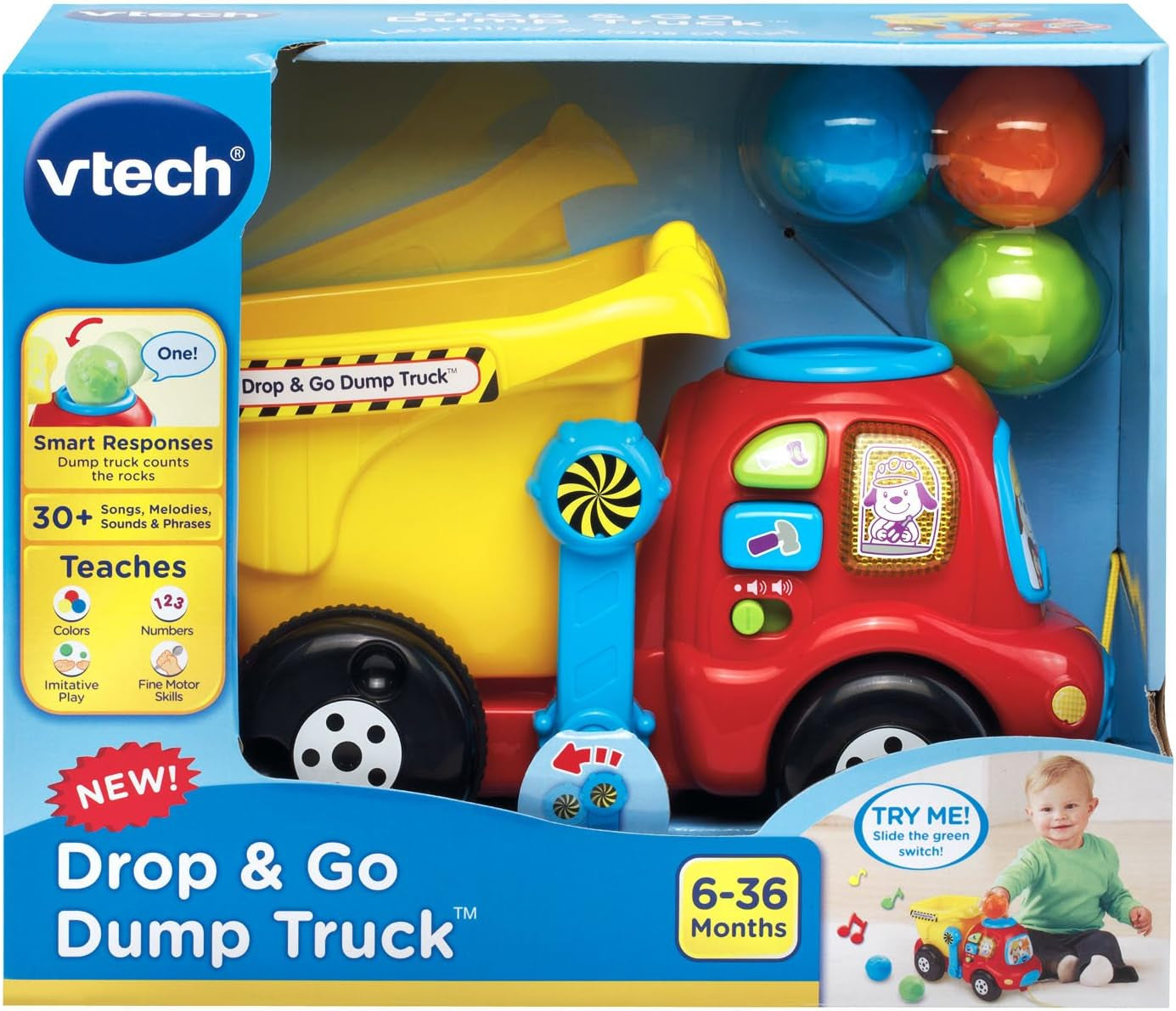 Drop and Go Dump Truck, Yellow