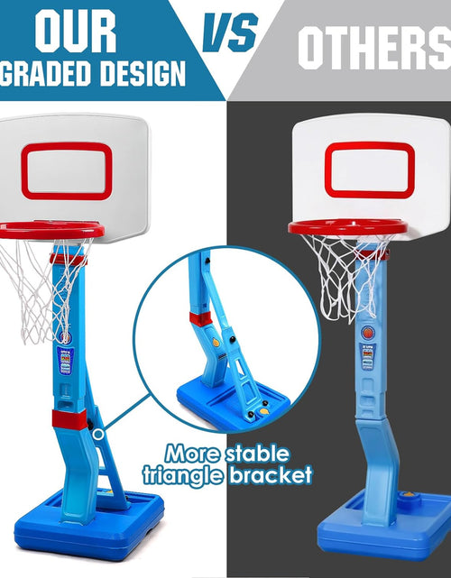 Load image into Gallery viewer, Toddler Basketball Hoop Height Adjustable Kids Basketball Hoop for Indoor Outdoor Play Portable Basketball Goal Poolside Basketball Hoop for Swimming Pool Basketball Toy for Boys Girls
