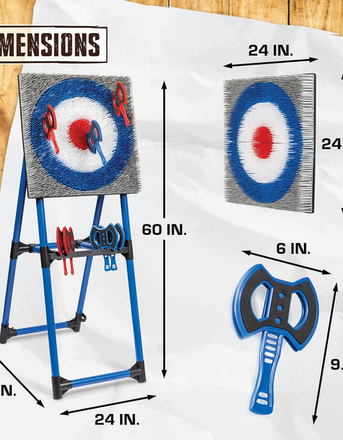 Load image into Gallery viewer, Eastpoint Deluxe Steel Frame Axe Throw Target Game Set - Steel Frame for Indoors and Outdoors
