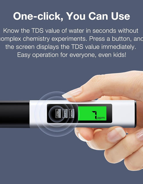 Load image into Gallery viewer, 2024 All-New 4 in 1 Tds Meter Digital Water Tester - Accurate and Reliable TDS EC &amp; Temp(°C,°F) Meter - 0-9990Ppm - Professional Testing for Drinking Water, RO/DI System, Aquariums Etc
