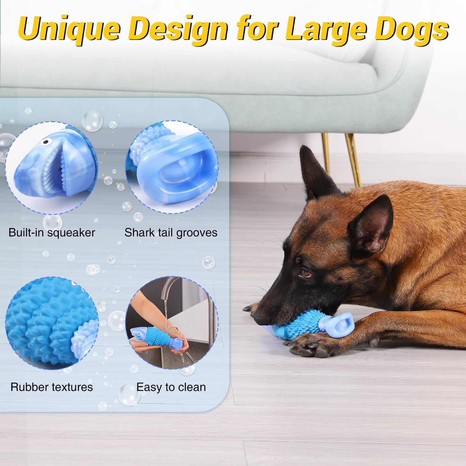 Tough Dog Toys for Aggressive Chewers Large Breed, Indestructible Dog Toys for Large Dogs, Dog Chew Toys for Aggressive Chewers, Durable Dog Toys, Squeaky Dog Toys, Large Dog Toys for Big Dogs