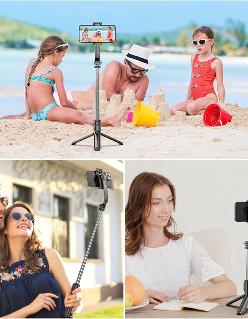 Load image into Gallery viewer, Selfie Stick, Extendable Selfie Stick Tripod with Wireless Remote and Tripod Stand, Portable, Lightweight, Compatible with Iphone 15 14 13 12 Pro Xs Max X 8Plus, Samsung Smartphone and More
