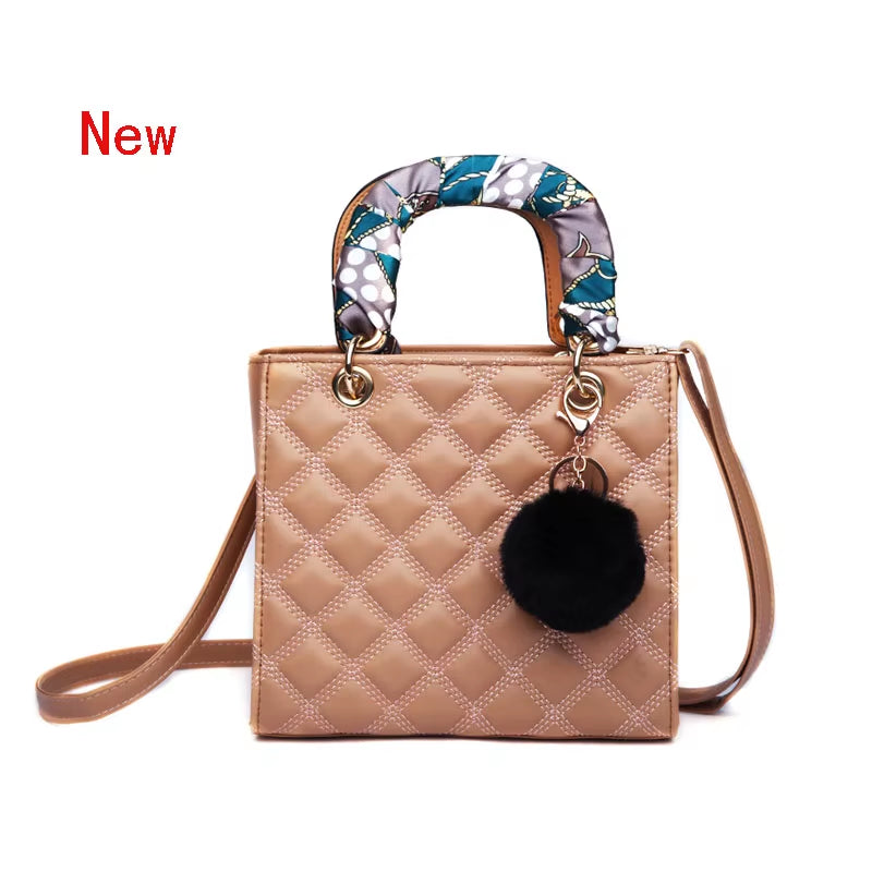 Diamond Stripe Women Handbag Female Luxury Designer Crossbody Bag High Quality Leather Shoulder Bag Clutch Purse Brand Tote Bags