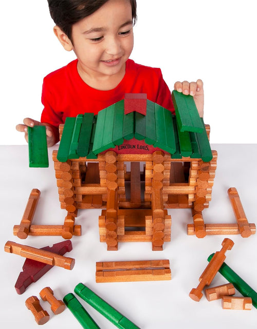 Load image into Gallery viewer, Lincoln Logs – 100Th Anniversary Tin, 111 Pieces, Real Wood Logs - Ages 3+ - Best Retro Building Gift Set for Boys/Girls - Creative Construction Engineering - Preschool Education Toy
