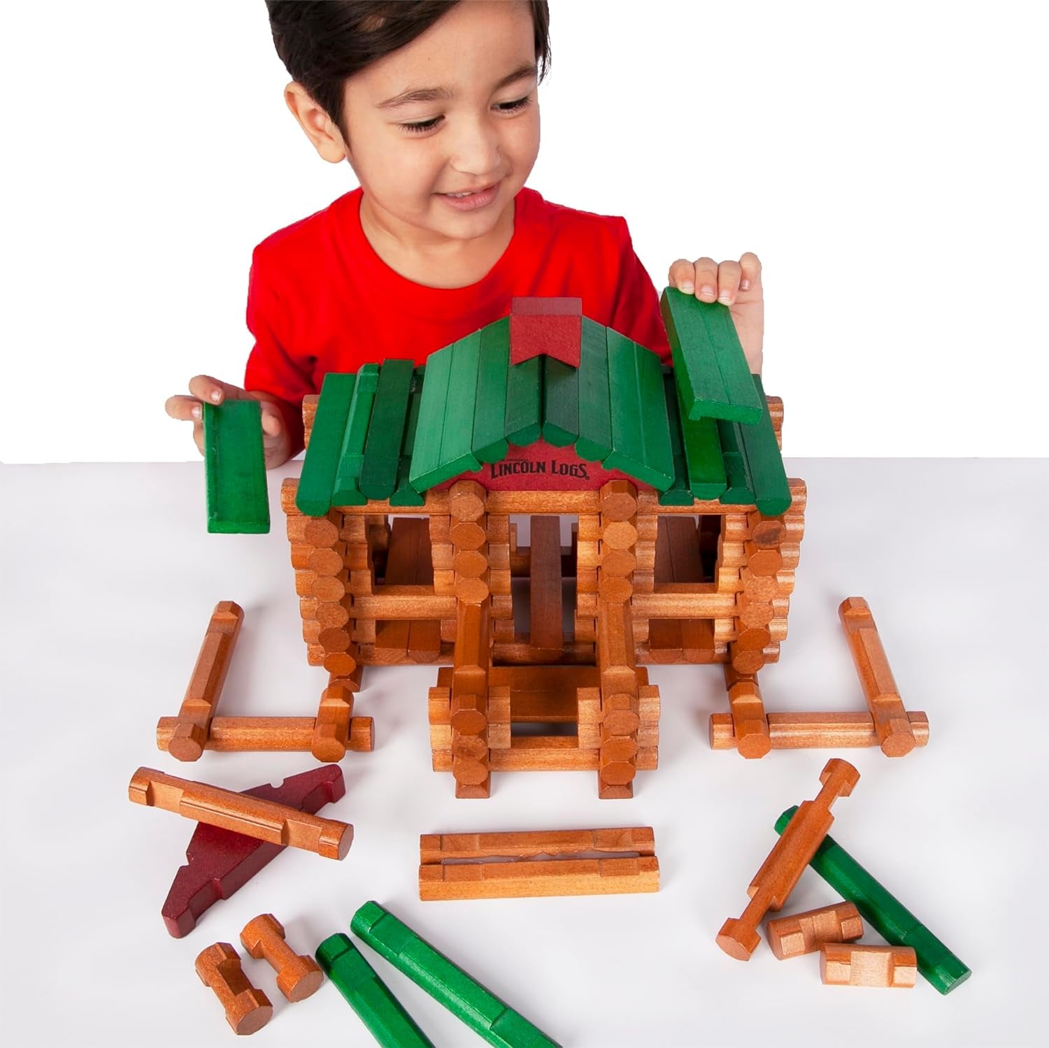 Lincoln Logs – 100Th Anniversary Tin, 111 Pieces, Real Wood Logs - Ages 3+ - Best Retro Building Gift Set for Boys/Girls - Creative Construction Engineering - Preschool Education Toy