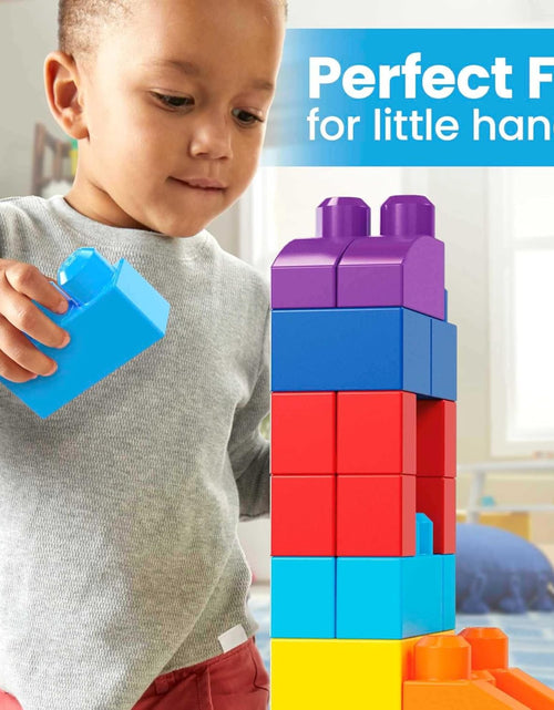 Load image into Gallery viewer, BLOKS First Builders Toddler Blocks Toys Set, Big Building Bag with 80 Pieces and Storage, Blue, Ages 1+ Years
