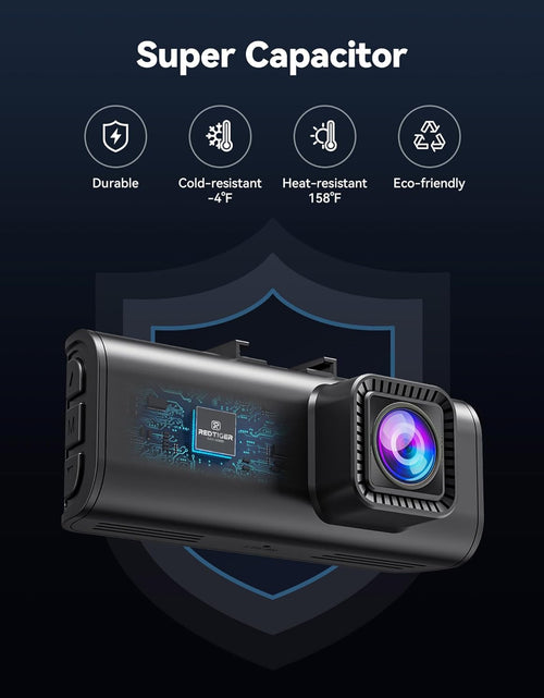 Load image into Gallery viewer, Dash Cam Front Rear, 4K/2.5K Full HD Dash Camera for Cars, Included 32GB Card, Built-In Wi-Fi GPS, 3.16” IPS Screen, Night Vision, 170°Wide Angle, WDR, 24H Parking Mode(F7Np)
