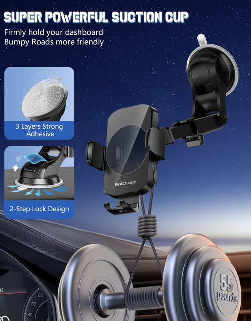 Load image into Gallery viewer, Wireless Car Charger, Fast Charging Phone Holder 3 in 1 Phone Mount Auto Clamping Car Accessories Compatible with Iphone 16 15 14 13 12 11 Xs XR, Samsung S23 Ultra S22 S21 S20/S10+ S9+ Note 9
