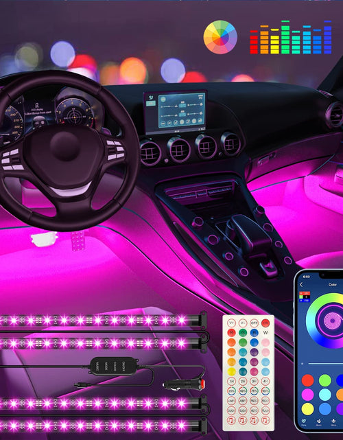 Load image into Gallery viewer, Interior Car Lights  Car Accessories APP Control with Remote Music Sync Color Change RGB under Dash Car Lighting with Charger 12V LED Lights Running Board Lights
