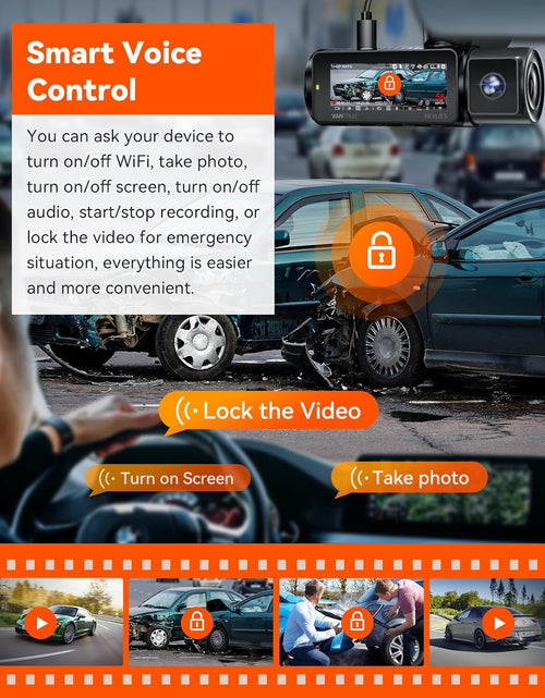 Load image into Gallery viewer, N5 4 Channel Wifi 360° All Sides Dash Cam, STARVIS 2, IR Night Vision, 2.7K+1080P*3 Front Rear inside Dashcam, Voice Control, GPS, 24 Hours Buffered Parking Mode Dash Camera, Support 512GB Max
