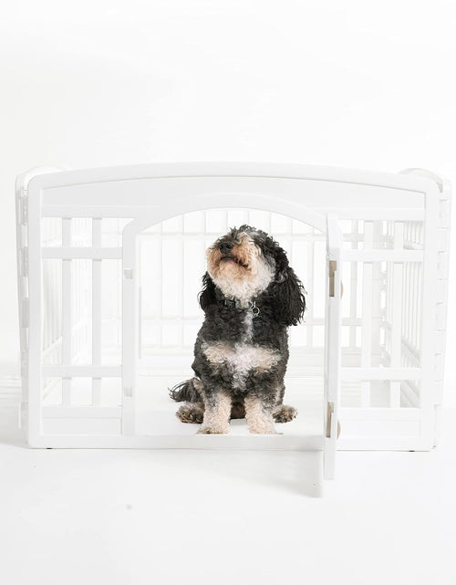 Load image into Gallery viewer, USA 24&quot; Exercise 4-Panel Pet Playpen with Door, Dog Playpen, Puppy Playpen, for Puppies and Small Dogs, Keep Pets Secure, Easy Assemble, Fold It Down, Easy Storing, Customizable, White
