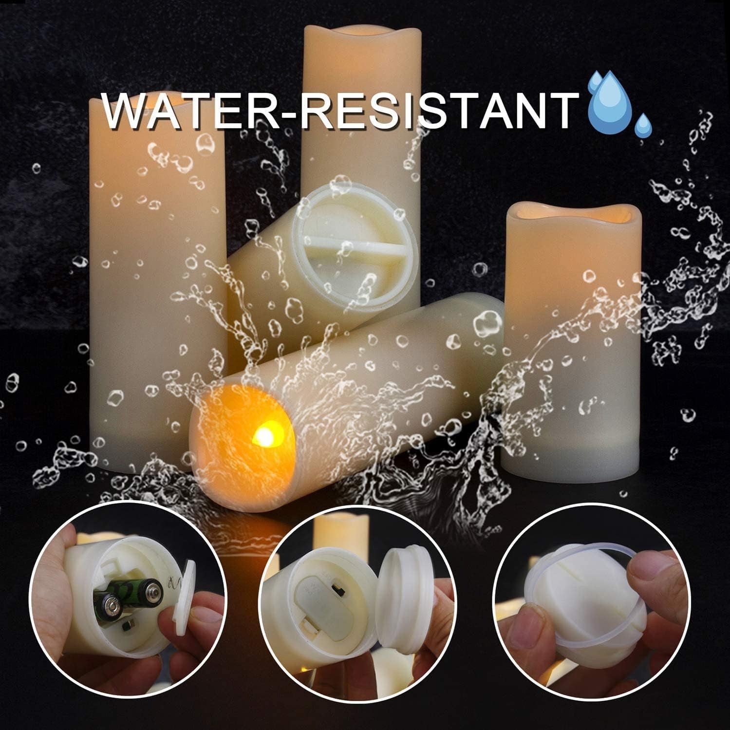 12 Pc LED Candles Flickering Flameless Candles with Remote & Timer for Romantic Ambiance, Home Decor Mood Lighting Cozy Fall Decor Battery Operated Candles, Outdoor Waterproof