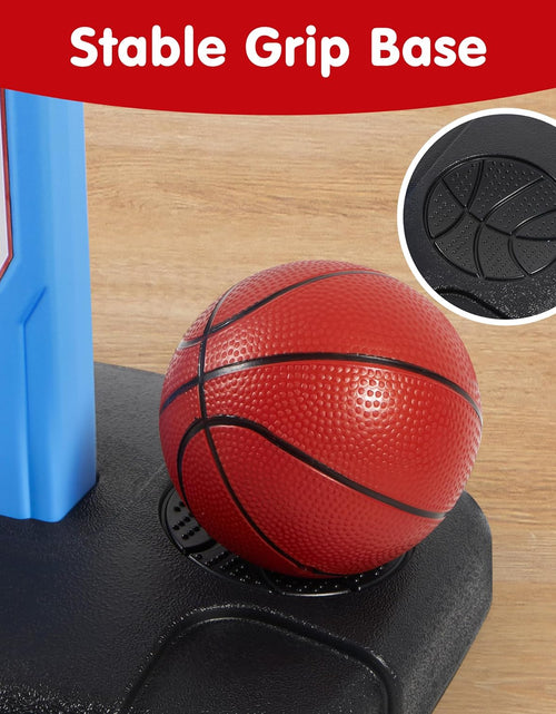 Load image into Gallery viewer, Toddler Basketball Arcade Game Set, Adjustable Basketball Goal with 4 Balls for Kids Indoor Outdoor Play, Carnival Games, Christmas Birthday Gift for Boys Girls Age 1 and up - Air Pump Included
