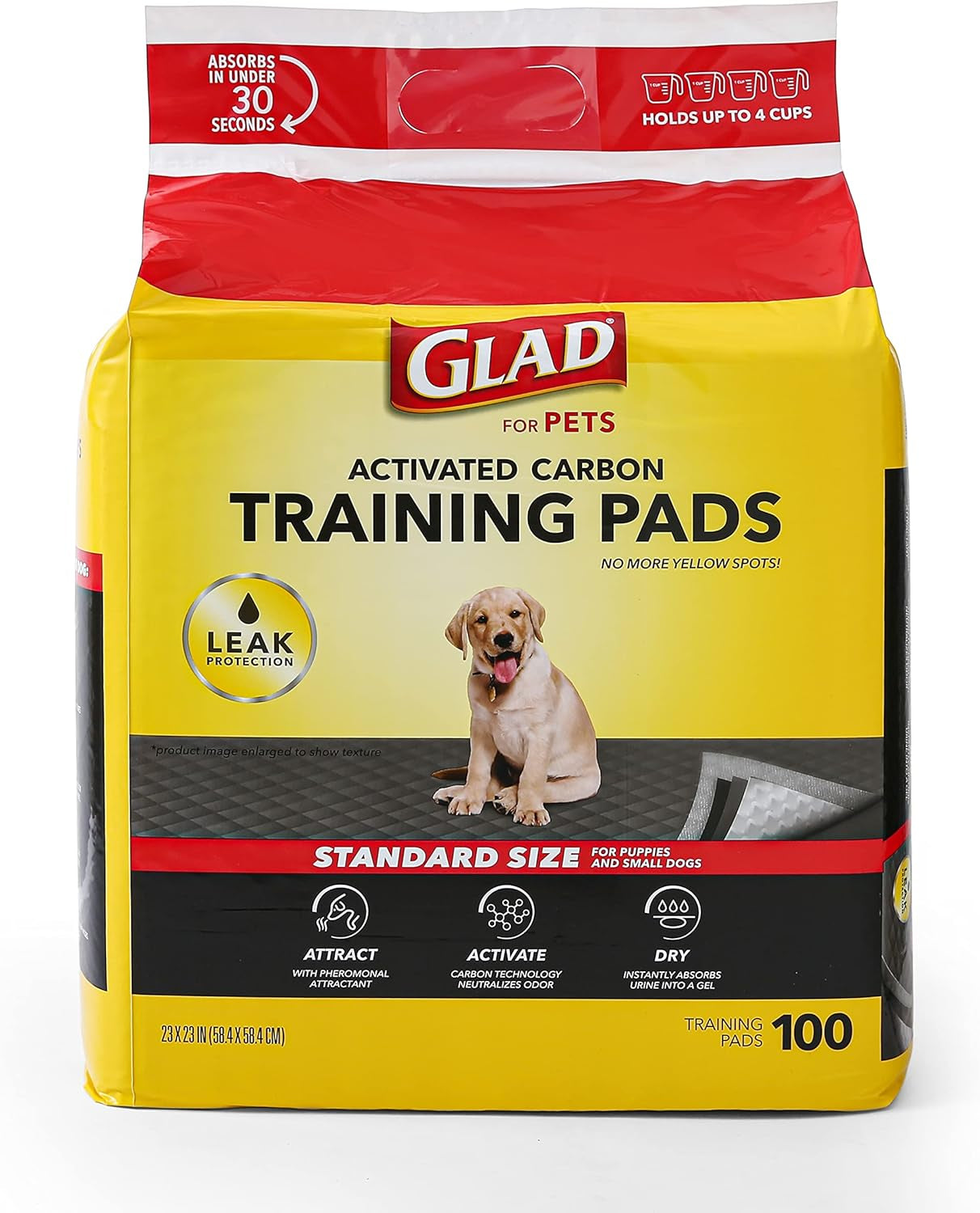 for Pets Black Charcoal Puppy Pads - Super Absorbent Disposable Dog Pee Pads, Potty Training Pads, and Pet Supplies - Dog Pee Pads for Crate Training and Indoor Use 23" X 23" - 100 Count