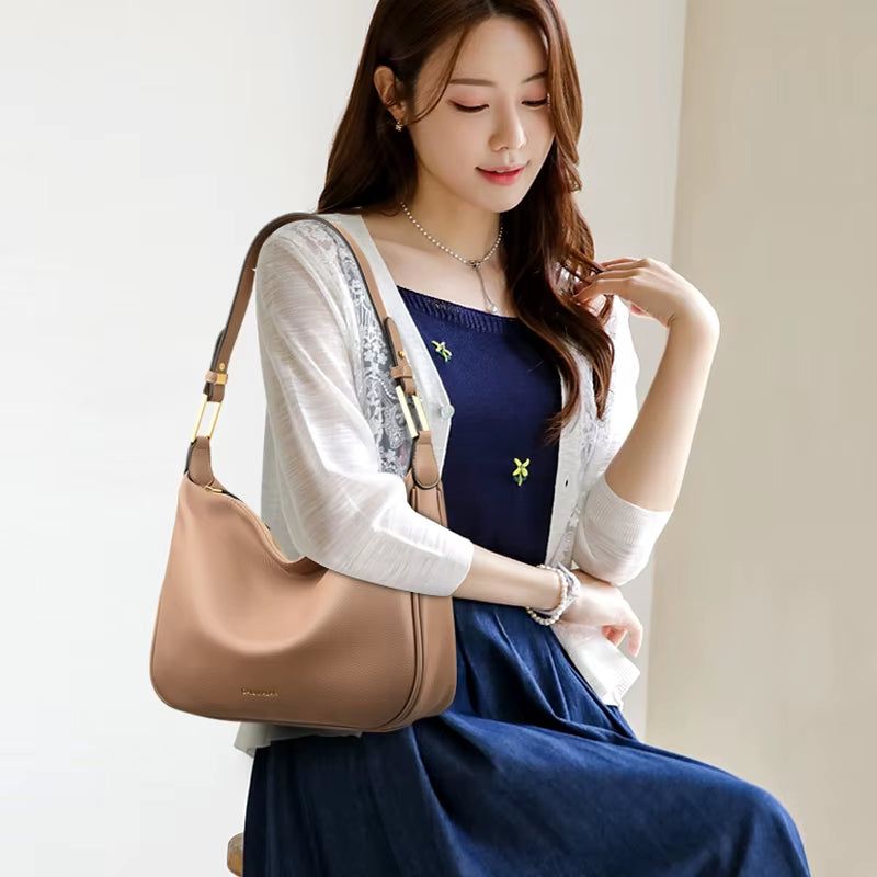 Genuine Famous Brand Soft Leather Women Handbags Female Bag Large Capacity Ladies Shoulder Handbag Diagonal Fashion Luxury Bags