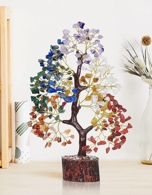 Load image into Gallery viewer, Chakra Crystal Tree - Handmade Healing Crystal Tree with 7 Chakra Stones - Decorative Tree of Life for Meditation, Feng Shui, and Home Decor - Unique Birthday Gifts for Women
