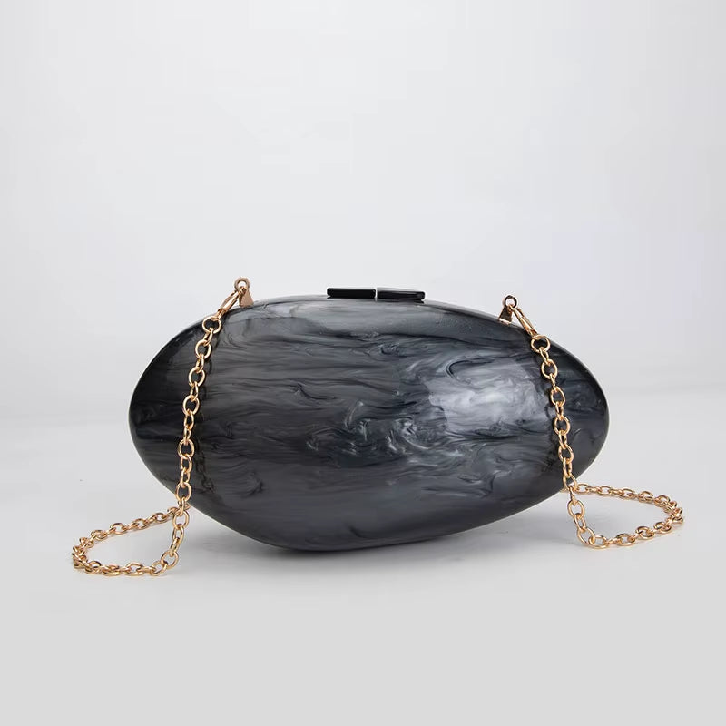 Pearl Acrylic Evening Bags Designer Luxury Clutch Purse Mini Women'S Wallet Shell Chain Shoulder Crossbody Wedding Party Handbag