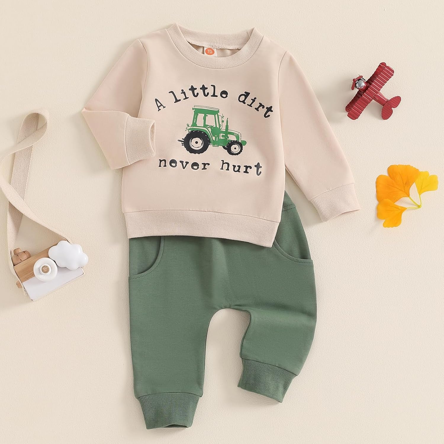 Toddler Baby Boy Clothes Crewneck Sweatshirt Long Sleeve Letter Print Shirt with Pants Cute Fall Winter Outfits