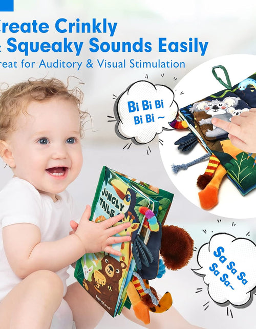 Load image into Gallery viewer, Baby Books 0-6 Months,Infant Tummy Time Toy High Contrast Sensory Baby Toys 6 to 12 Months Touch Feel Book Gift Christmas Stocking Stuffers for Boy Girl 0-3 Months Book Early Learning Toy
