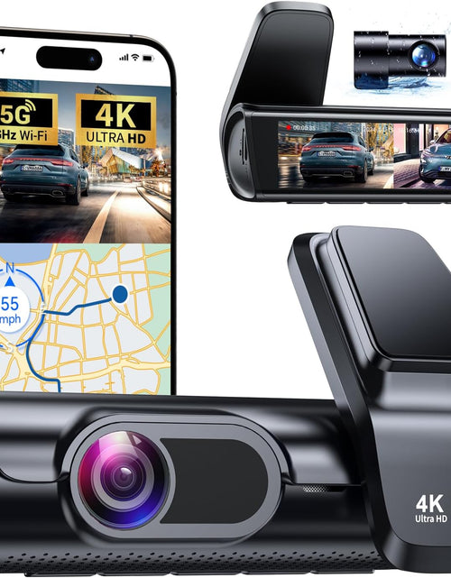 Load image into Gallery viewer, K600 4K Dash Cam Front and Rear, 3.59&quot; IPS Screen, Built-In GPS 5G Wifi Dash Camera for Cars with App, UHD 2160P Night Vision Free 32G SD Card, 170° Wide Angle, HDR, 24H Parking Mode
