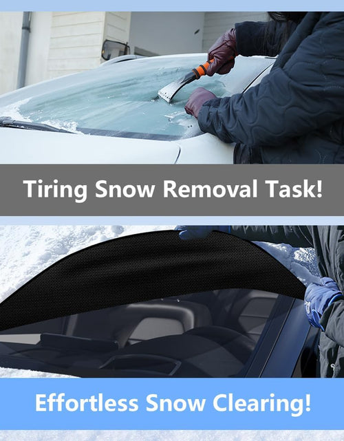 Load image into Gallery viewer, Car Windshield Cover for Ice and Snow, Windshield Snow Cover, Performance Brake Kits with Side Mirrors Cover for Snow, Ice, UV Fits Most Cars, Trucks, Vans, Suvs, Black
