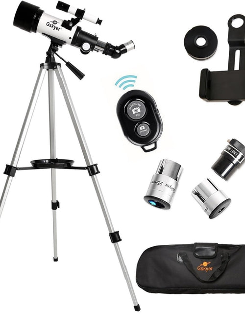 Load image into Gallery viewer, Telescope, 70Mm Aperture 400Mm AZ Mount Astronomical Refracting Telescope for Kids Beginners - Travel Telescope with Carry Bag, Phone Adapter and Wireless Remote.
