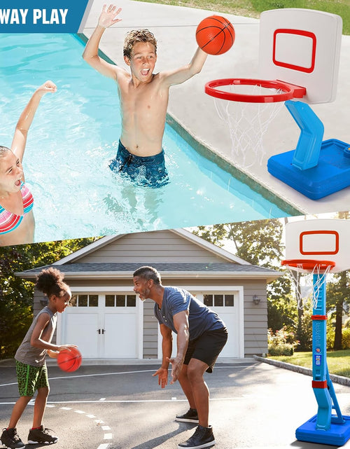 Load image into Gallery viewer, Toddler Basketball Hoop Height Adjustable Kids Basketball Hoop for Indoor Outdoor Play Portable Basketball Goal Poolside Basketball Hoop for Swimming Pool Basketball Toy for Boys Girls
