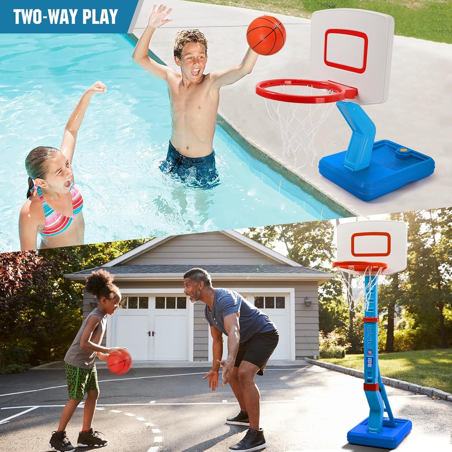 Toddler Basketball Hoop Height Adjustable Kids Basketball Hoop for Indoor Outdoor Play Portable Basketball Goal Poolside Basketball Hoop for Swimming Pool Basketball Toy for Boys Girls