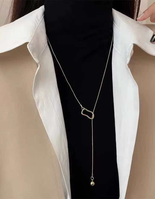 Load image into Gallery viewer, 64Cm Cool Silver Color Sweater Chain Women&#39;S Long Design New Chinese Style Sweater Chain Wholesale Jewelry
