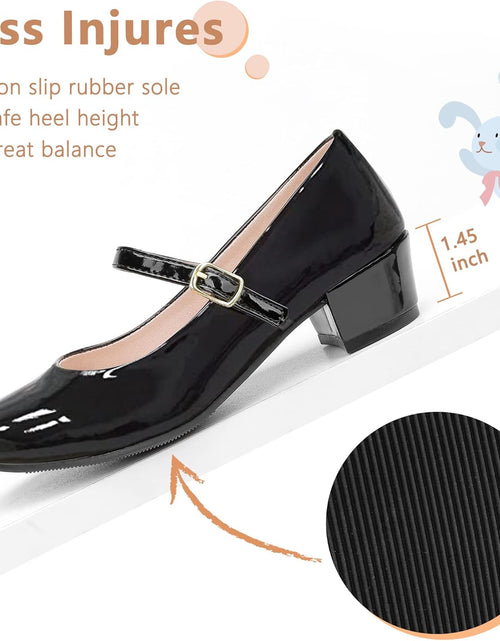 Load image into Gallery viewer, Girls Mary Jane Dress Shoes - Princess Ballerina Flats Low Heels for School Party Wedding, Back to School Shoes for Girls (Little Kid/Big Kids)
