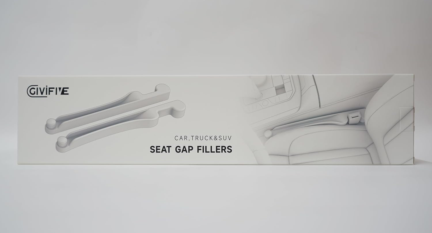 Car Seat Gap Filler Set of 2, Soft Foam Multifunctional Seat Side Gap Filler with Organizer & Hook Function, 3In1 Gap Stopper Universal Fit Car SUV Truck Fill the Gap between Seat & Console