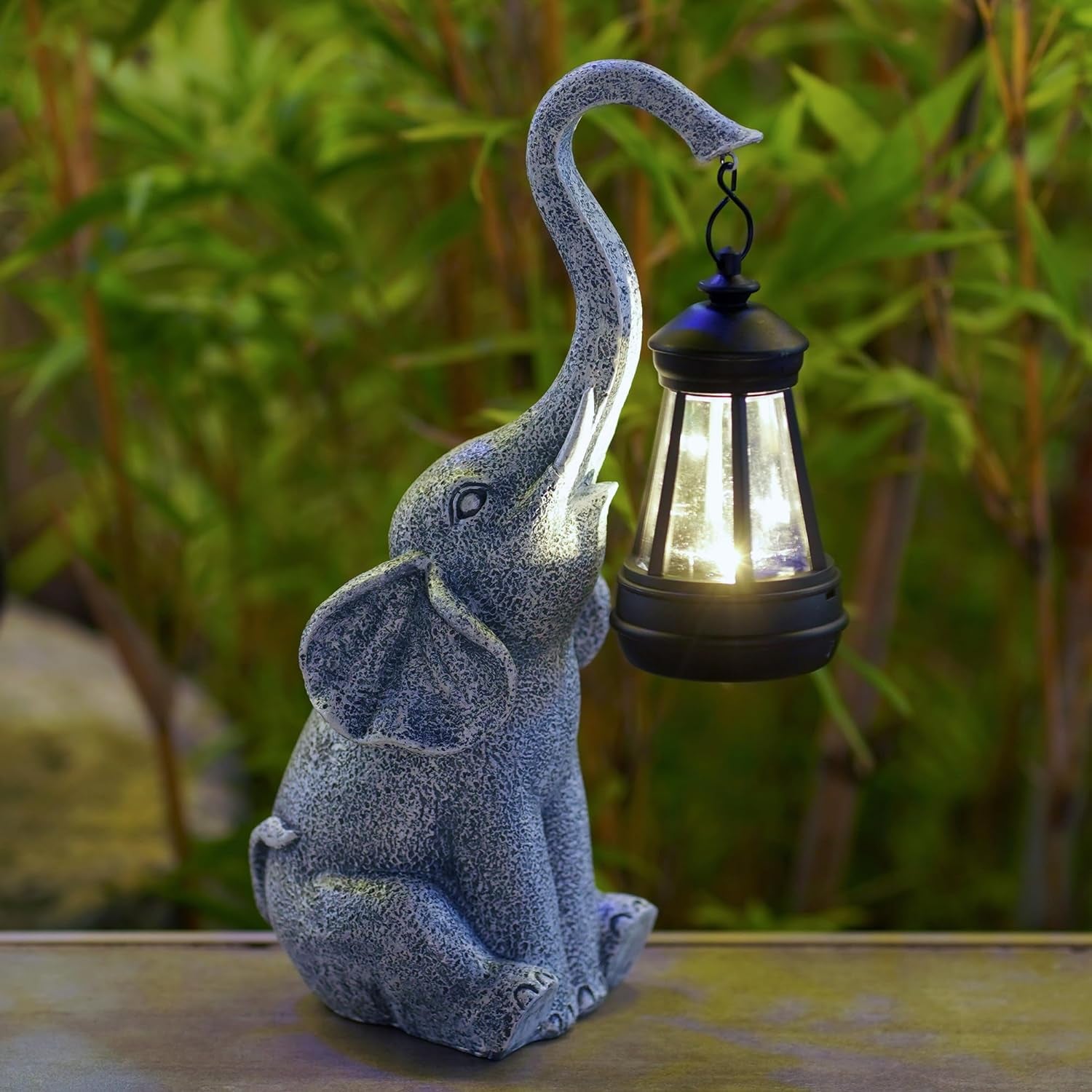 Elephant Statue for Garden Decor with Gift Appeal - Ideal Gifts for Women, Mom or Birthdays, Beautifully Crafted Outdoor & Home Decor to Wow Your Guests (11" Elephant)