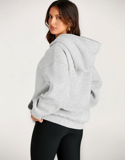 Load image into Gallery viewer, Womens Oversized Hoodies Fleece Sweatshirts Long Sleeve Sweaters Pullover Fall Outfits Winter Clothes
