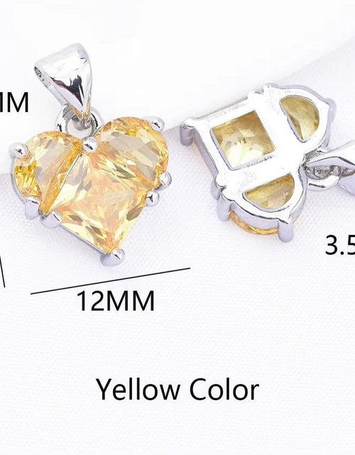 Load image into Gallery viewer, (280)4PCS 14X14.5Mm Hole 2.5MM 24K Gold Color Brass with Zircon Heart Charms Pendants High Quality Jewelry Findings Accessories
