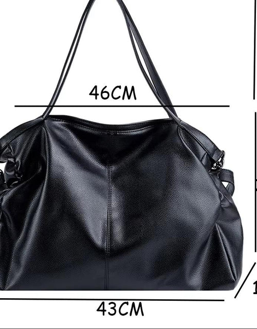 Load image into Gallery viewer, Large Black Shoulder Crossbody Bags for Women 2024 Hobo Shopper Sac Solid Color Quality PU Leather Handbag Lady Travel Tote Bag
