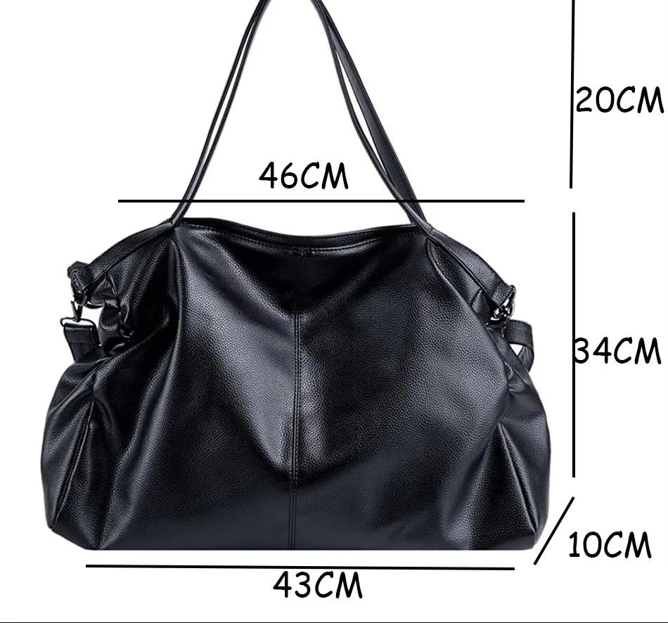 Large Black Shoulder Crossbody Bags for Women 2024 Hobo Shopper Sac Solid Color Quality PU Leather Handbag Lady Travel Tote Bag