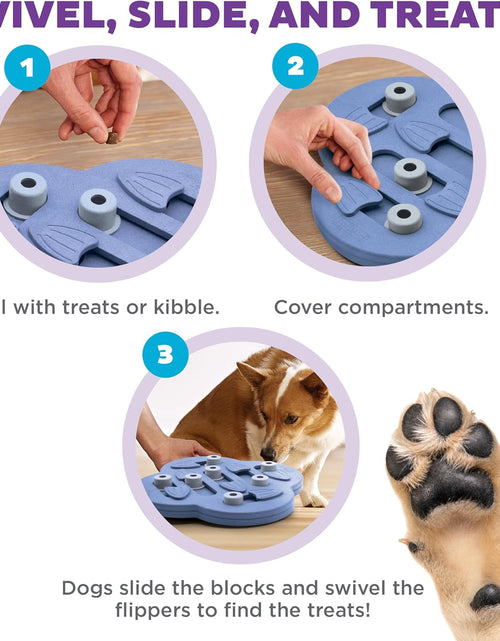 Load image into Gallery viewer, by Nina Ottosson Dog Hide N&#39; Slide Treat Puzzle Enrichment Toy, Level 2 Intermediate, Purple, Composite
