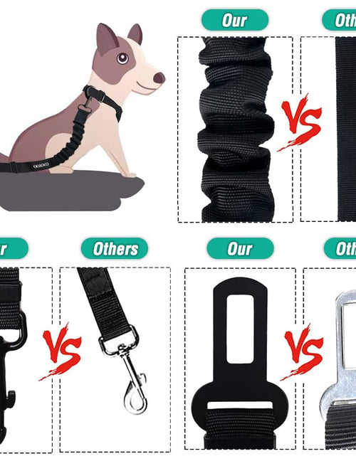 Load image into Gallery viewer, Dog Seat Belt,3 Piece Set Retractable Dog Car Harness Adjustable Dog Seat Belt for Vehicle Nylon Pet Safety Seat Belts Heavy Duty &amp; Elastic
