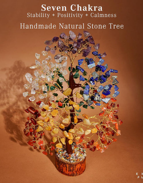 Load image into Gallery viewer, Crystal Tree of Life 7 Chakra Healing Crystal Trees for Home Decor, Office Desk Decor, Living Room Decor, Handmade Bonsai Trees for Positive Energy, Money, Good Luck Birthday Gifts for Women, Mom
