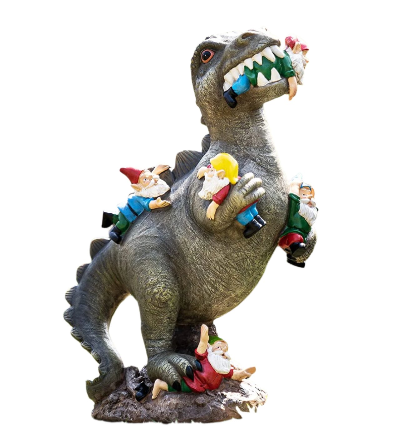 Garden Gnomes Statues Yard Decorations Outdoor Garden Decor, 14” Dinosaur Gnomes Garden Statues, Patio, Lawn Ornament, Gardening Gifts for Women for Housewarming