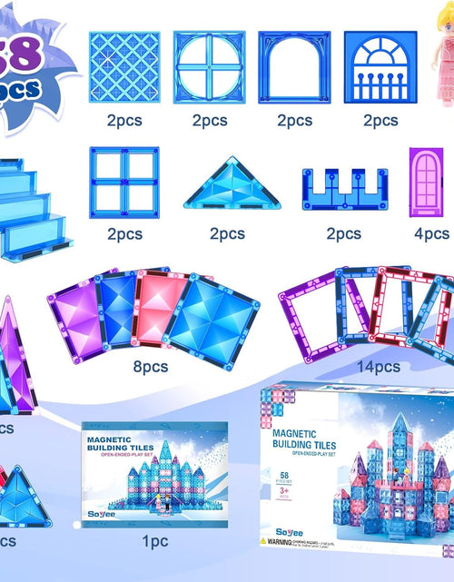 Load image into Gallery viewer, Diamond Magnetic Building Blocks - Frozen Princess Toys for 3-8 Year Old Girls &amp; Boys - 3 4 5 6 Year Old Girl Birthday Xmas Present
