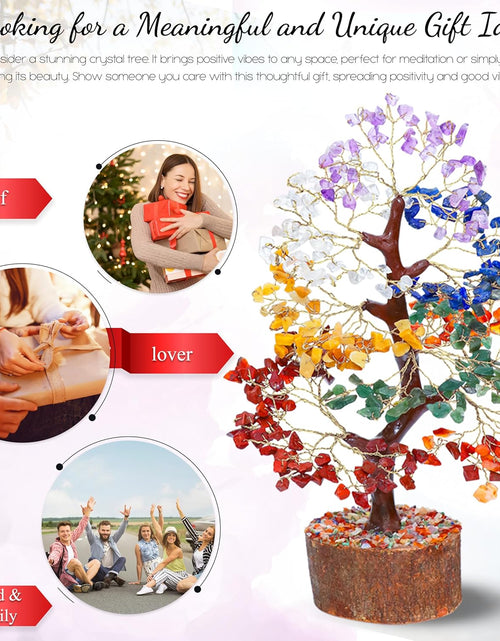 Load image into Gallery viewer, Seven Chakra Crystal Tree Birthday Gifts for Women, Crystal Tree of Life Sister Birthday Gifts Home Decor Birthday Gifts for Mom Positive Energy New Home House Warming Gifts for Women
