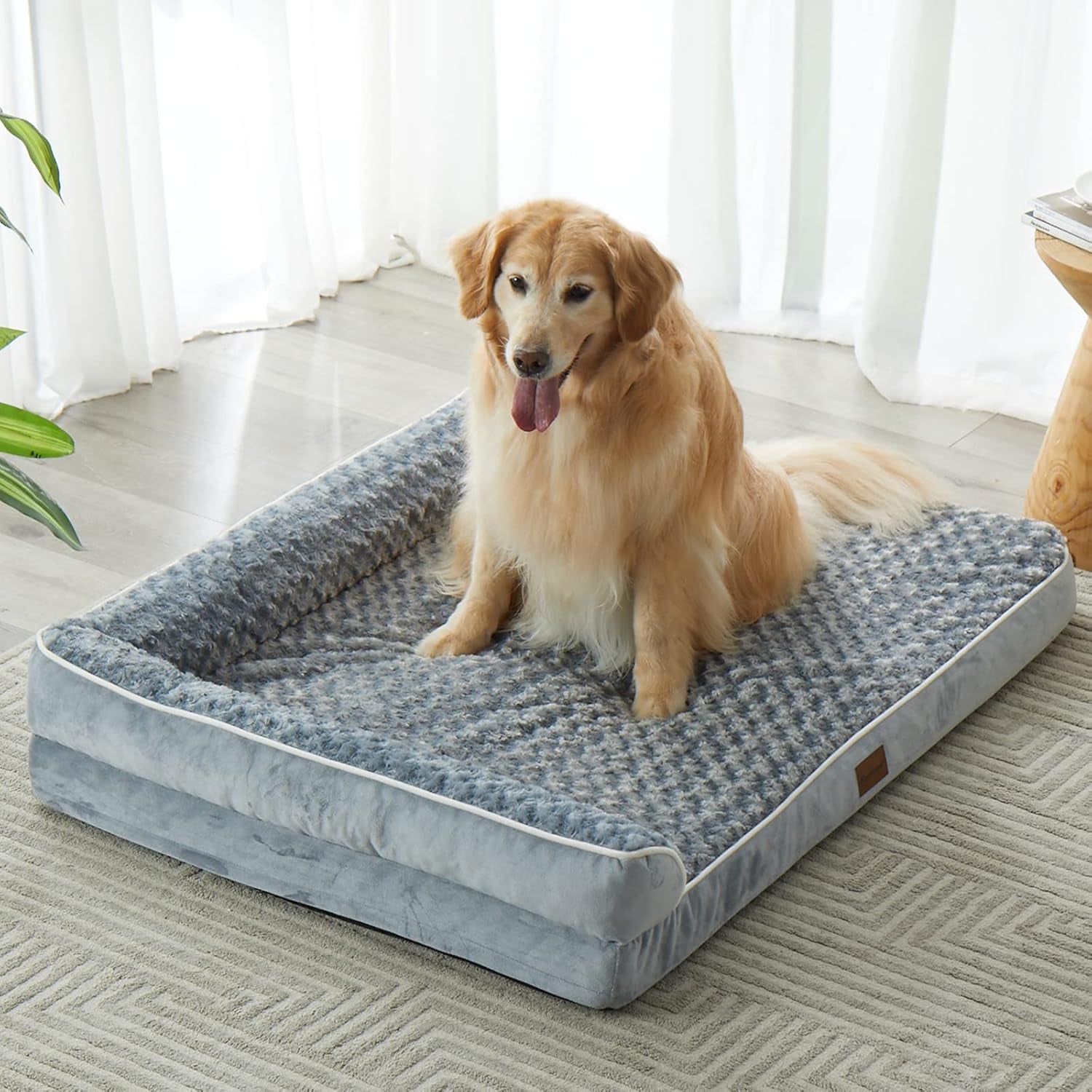 Orthopedic Dog Beds for Large Dogs-Waterproof Sofa Dog Bed with Removable Washable Cover, Large Dog Bed with Waterproof Lining and Nonskid Bottom,Pet Bed for Large Dogs