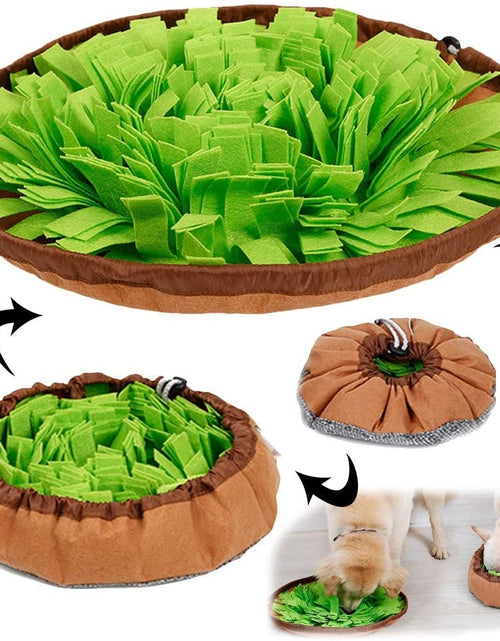 Load image into Gallery viewer, Pet Snuffle Mat for Dogs, Interactive Feed Game for Boredom, Encourages Natural Foraging Skills for Cats Dogs Bowl Travel Use, Dog Treat Dispenser Indoor Outdoor Stress Relief
