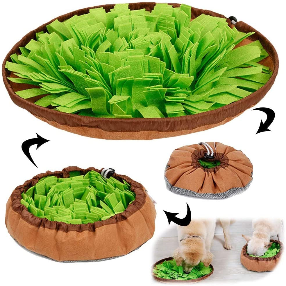 Pet Snuffle Mat for Dogs, Interactive Feed Game for Boredom, Encourages Natural Foraging Skills for Cats Dogs Bowl Travel Use, Dog Treat Dispenser Indoor Outdoor Stress Relief