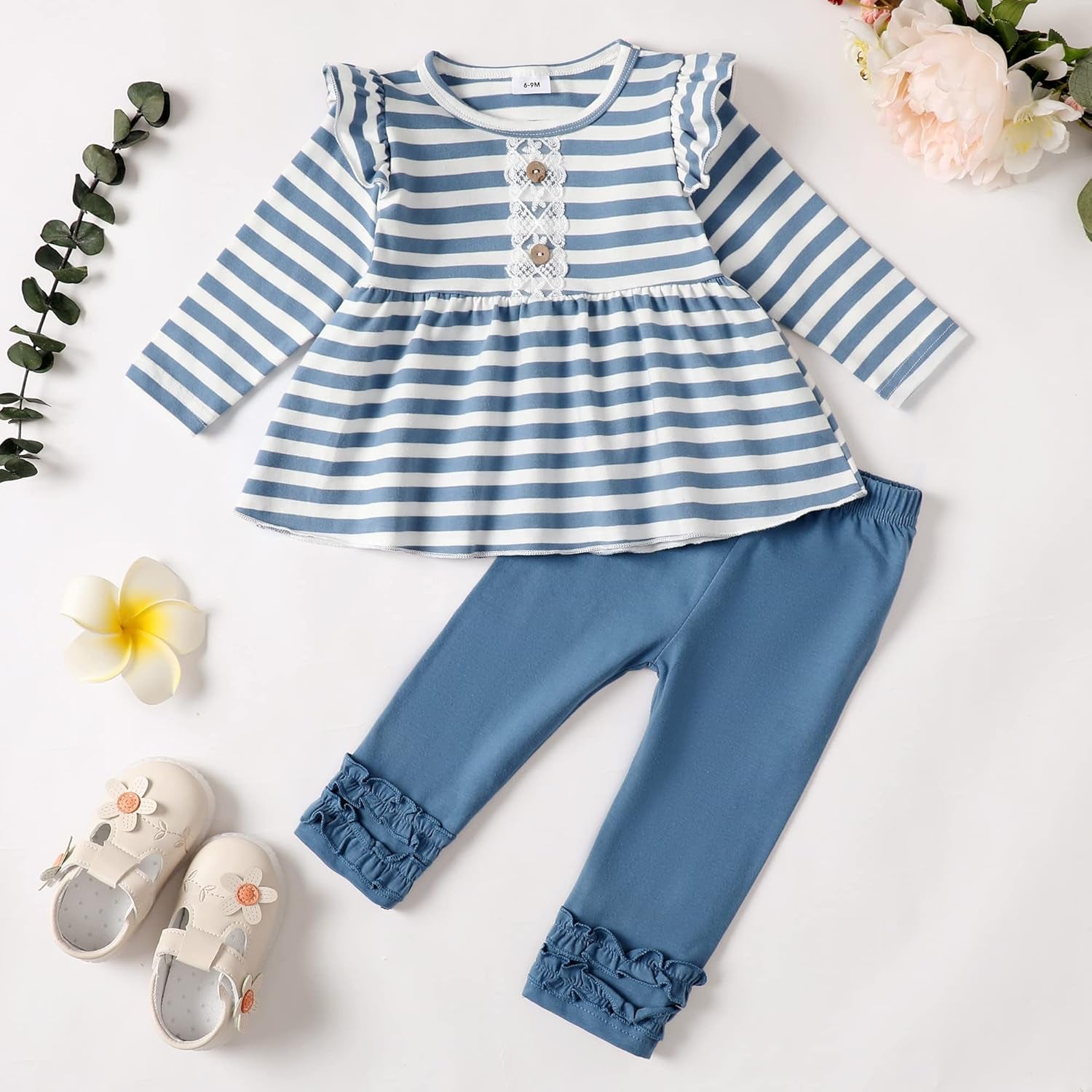 Baby Girl Clothes Toddler Girl Outfits Ruffle Shirt Pants Cute Infant Outfit Set Baby Girl Fall Winter Clothes